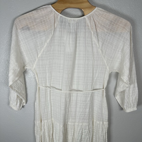 NEW LSPACE Napali Cream Ivory Maxi Dress Size Medium Coverup Beach Boho Button - Picture 5 of 6